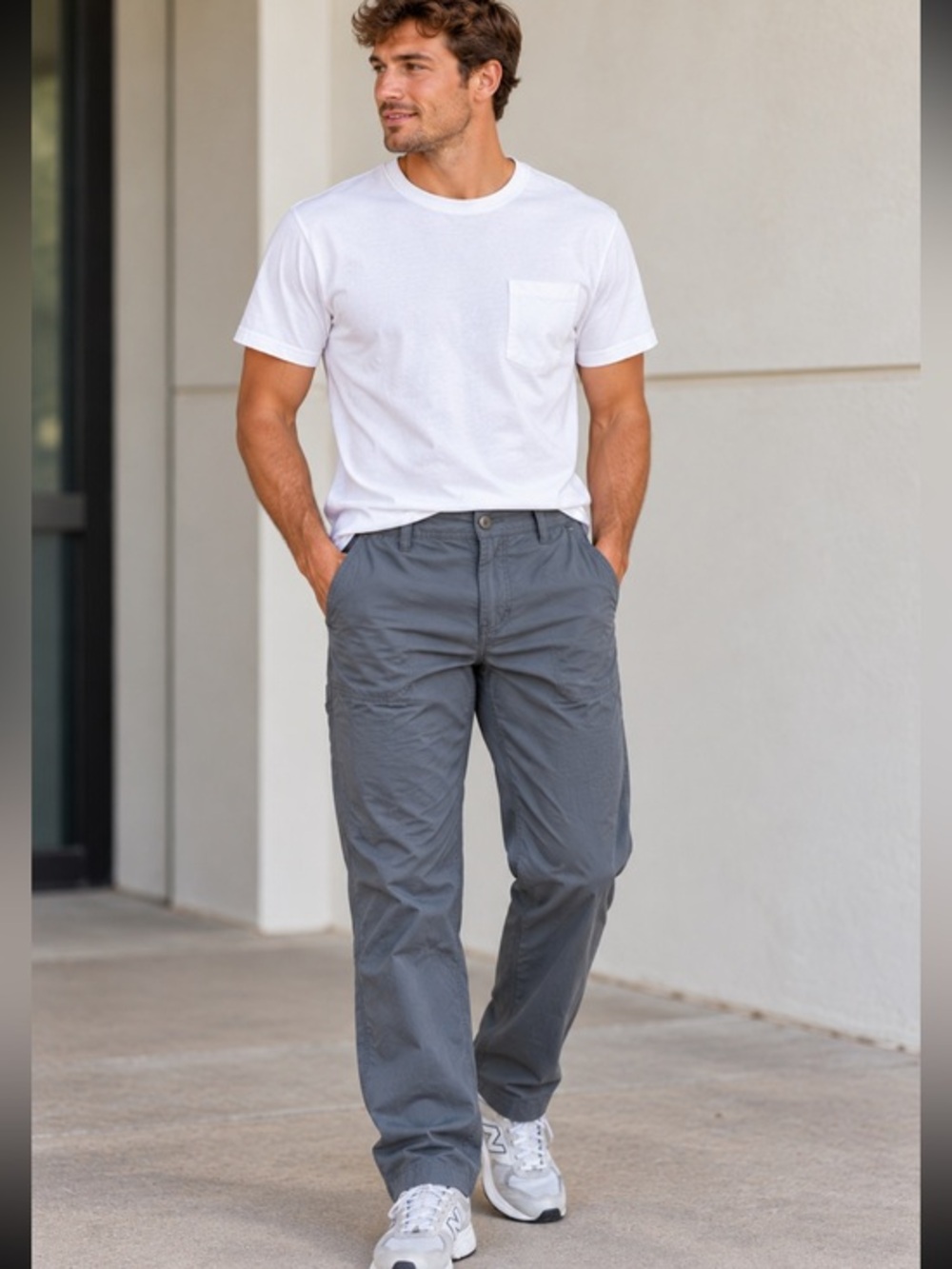 Columbia Sportswear Men’s Gray Outdoor Utility Pants 38x32 Cotton Nylon